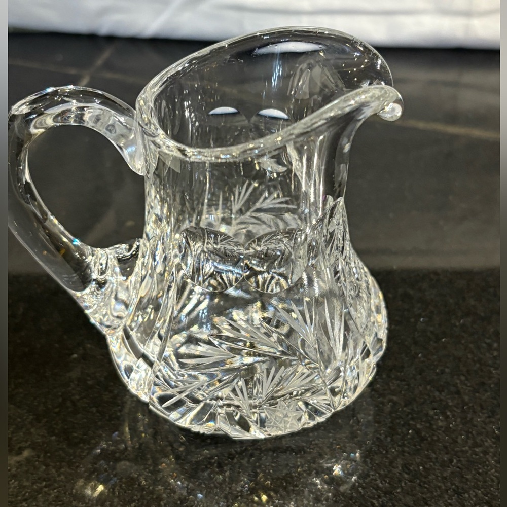 Crystal Pinwheel Design Creamer/Milk Pitcher